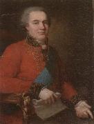 unknow artist Portrait of a nobleman,half-length,seated,wearing a red tunic and the badge,star and sash of the order of the white eagle of poland oil painting